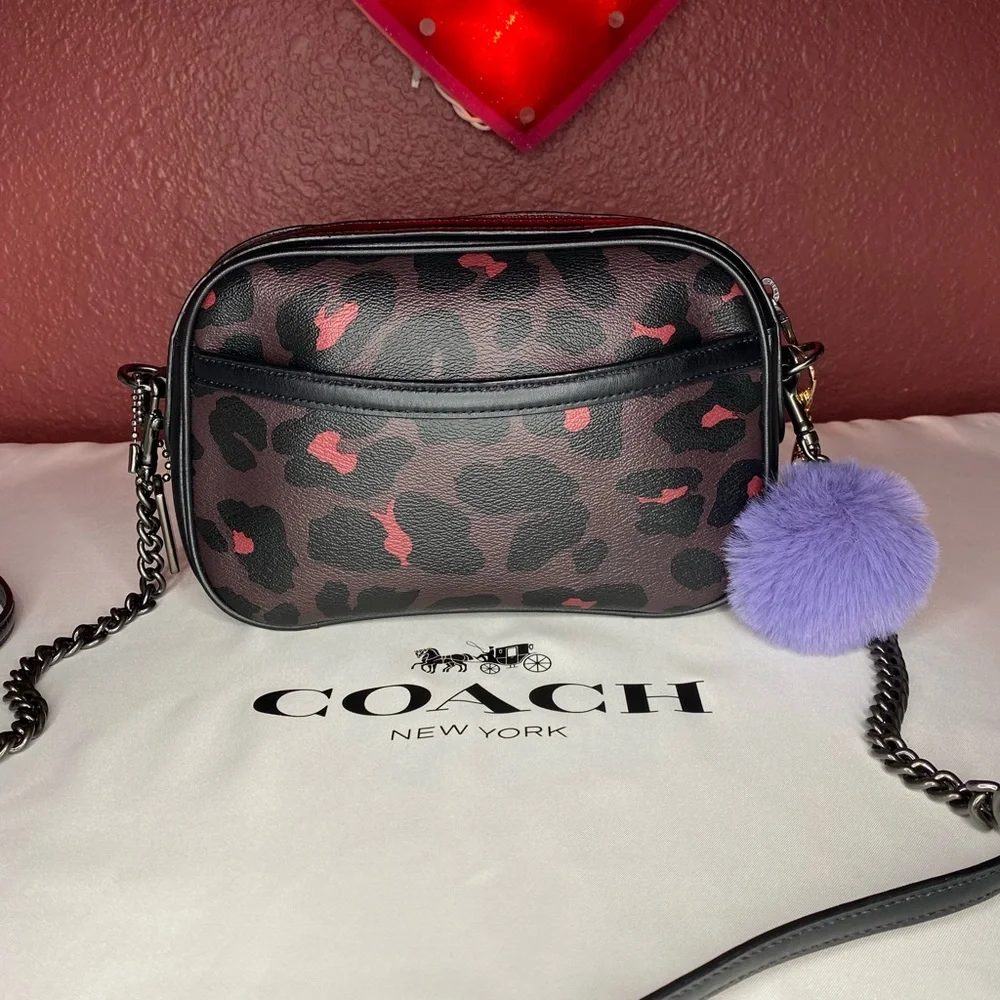 Coach Isla Chain Crossbody With Leopard Print - Picture 4 of 6